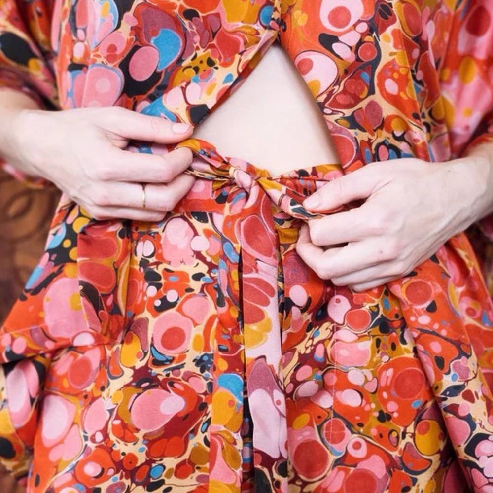 Hotel Saint Vincent Marbled Silk Short-Sold Out Earth Sisters Pink